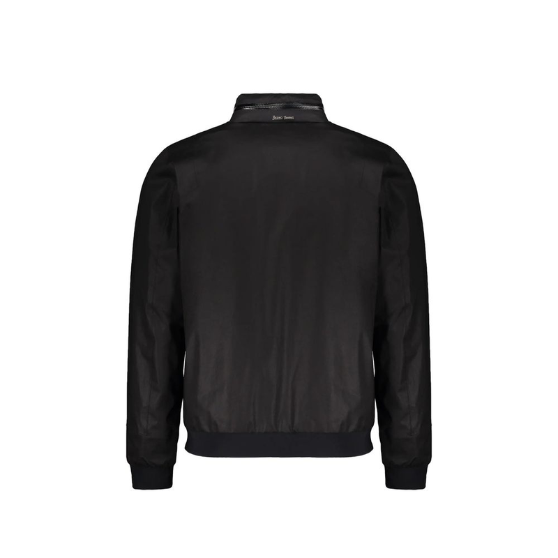 Black cotton full-length jacket-null