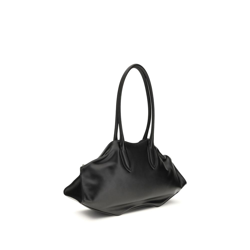 Black calf leather bos taurus shoulder bag-null