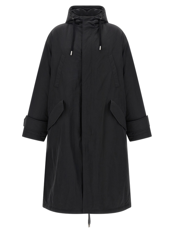 Gray polyamide parka-null
