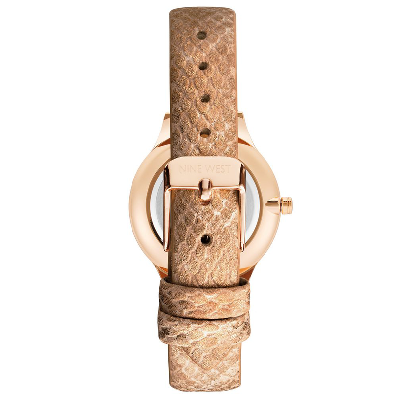 Multicolor leather dress watch-null