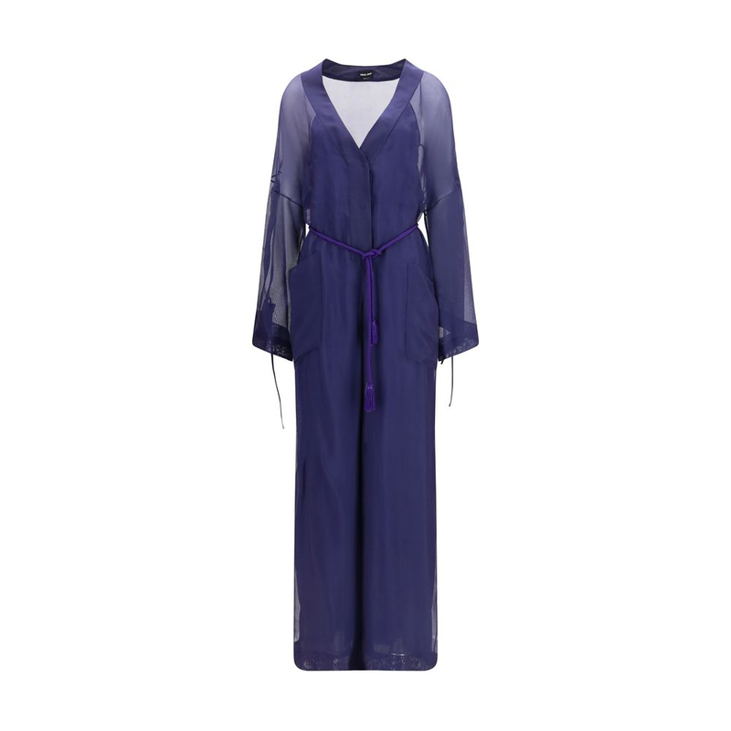 Blue viscose jumpsuit-null