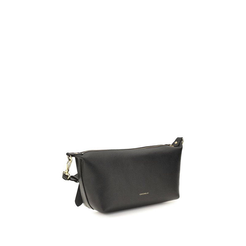Black calf leather bos taurus shoulder bag-null