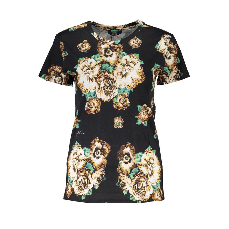 Black cotton women's t-shirt-null