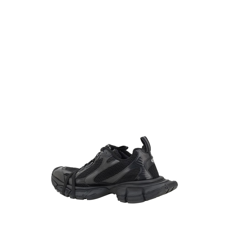 Black polyethylene athletic sneakers-null