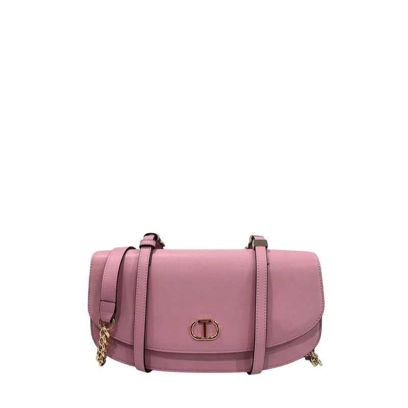 Pink pu women shoulder bag-null