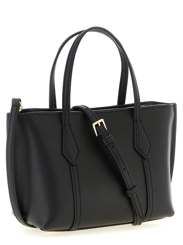 Black cowhide handbag-null