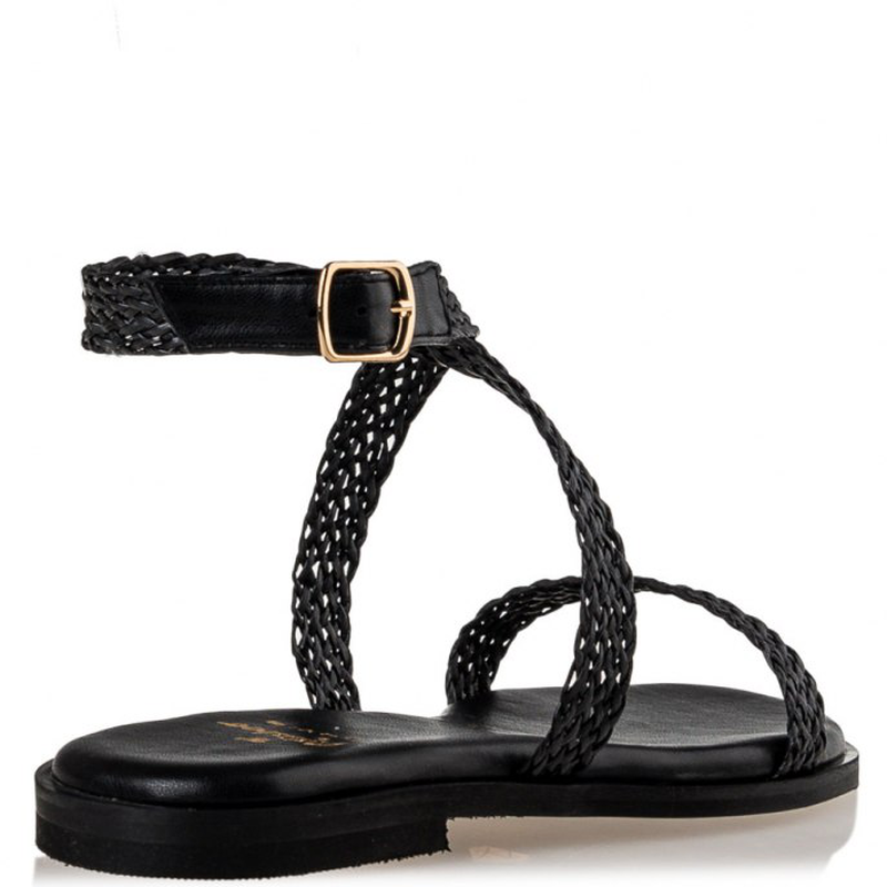 Theros flat sandals designed by mairibo , black-null