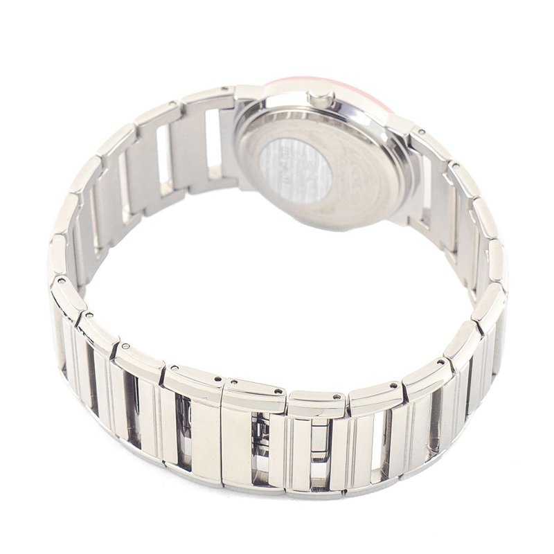 Silver stainless steel dress watch-null