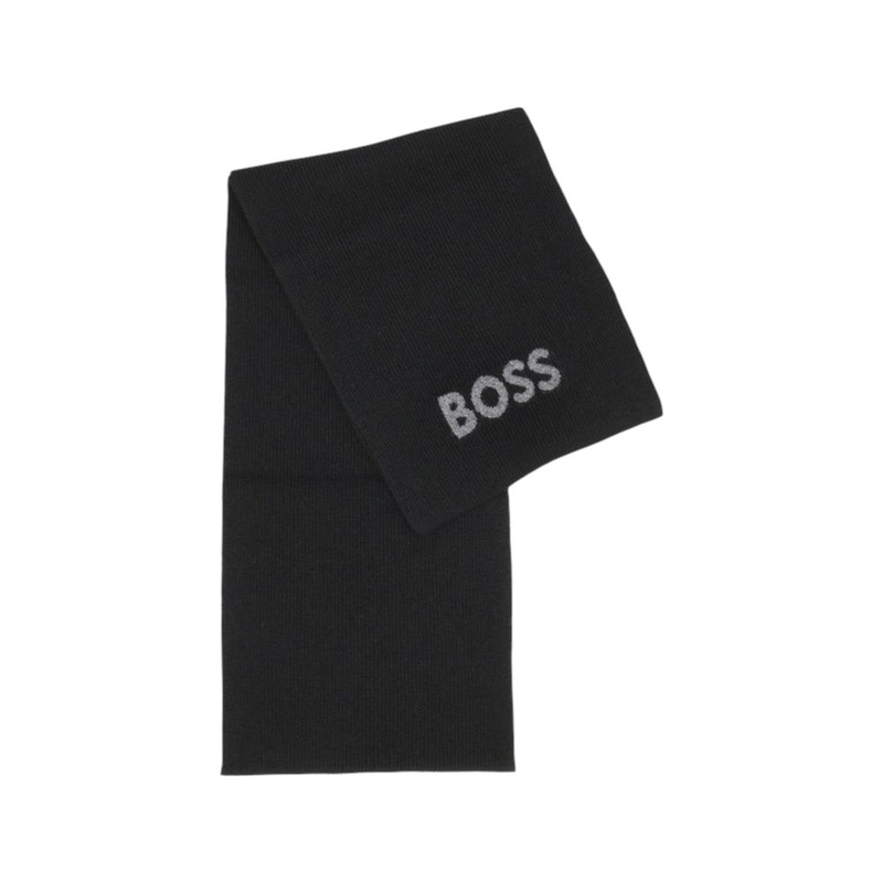 Black polyacrylic scarf-null