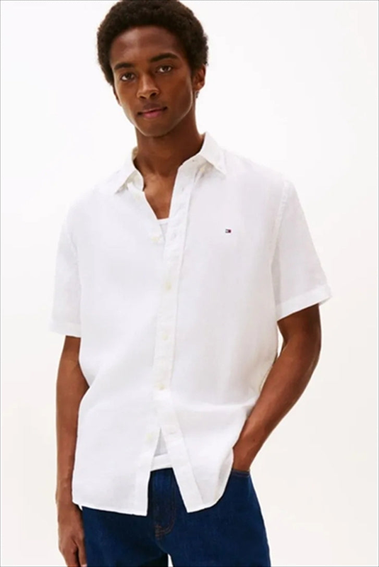 Pigment dyed linen rf shirt ss - tommy hilfiger-null