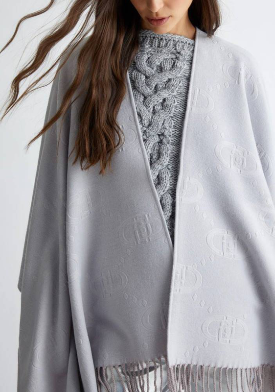 Liu Jo poncho embossed logo-null