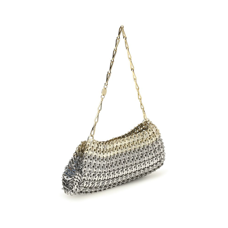 Silver brass shoulder bag-null