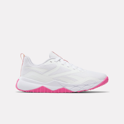 Reebok women's nfx trainer, White/pink, medium