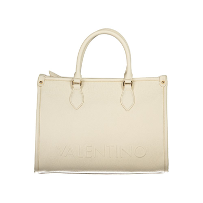 Beige polyurethane women's bag, Beige, medium