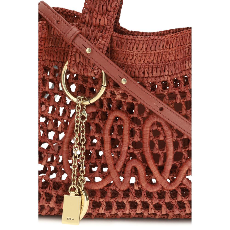 Multicolor raffia shoulder bag-null