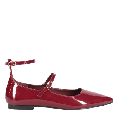 Migato γυναικεία μπαλαρίνα, Bordeaux Βερνι, medium