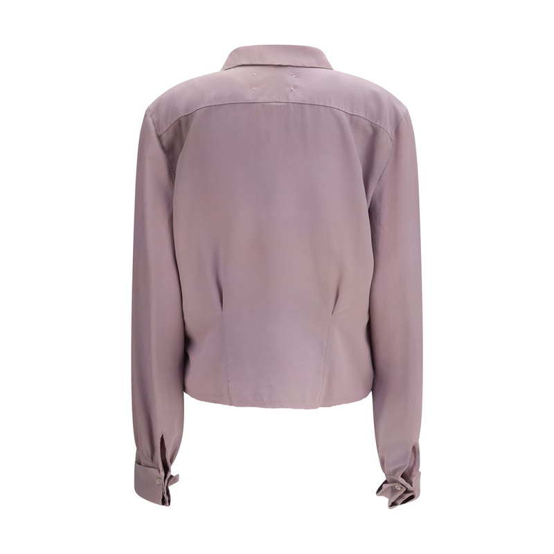 Purple silk shirt-null