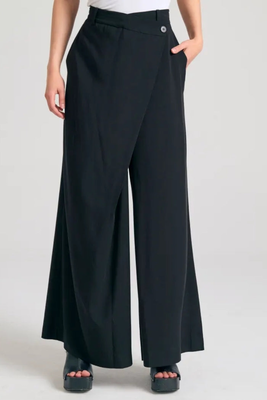 Trousers casual, Black, medium