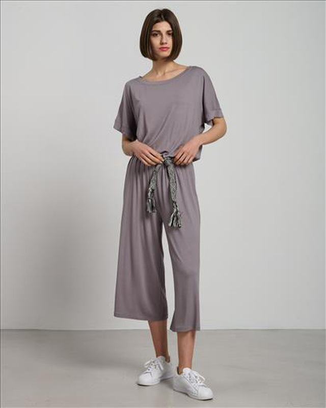 Jumpsuit zip culotte viscose image number null