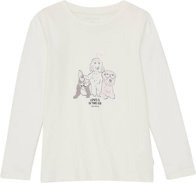 308 printed longsle top kids girl wool white