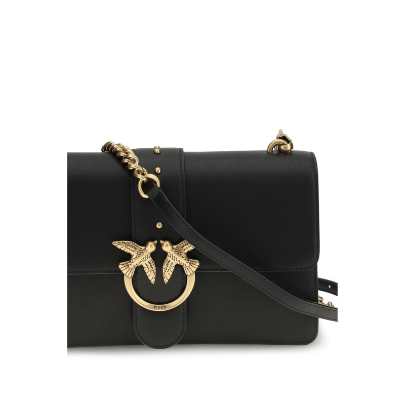 Black calf leather bos taurus shoulder bag-null