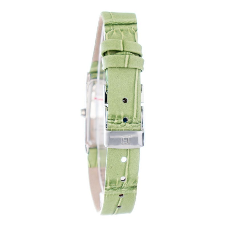 Bicolor leather dress watch-null