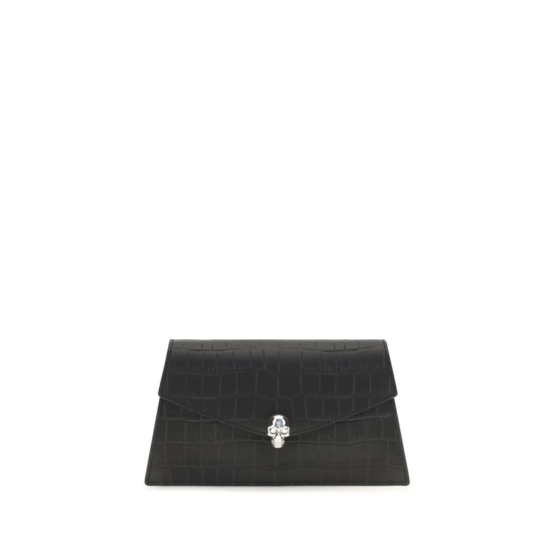 Black calf leather bos taurus clutch bag-null
