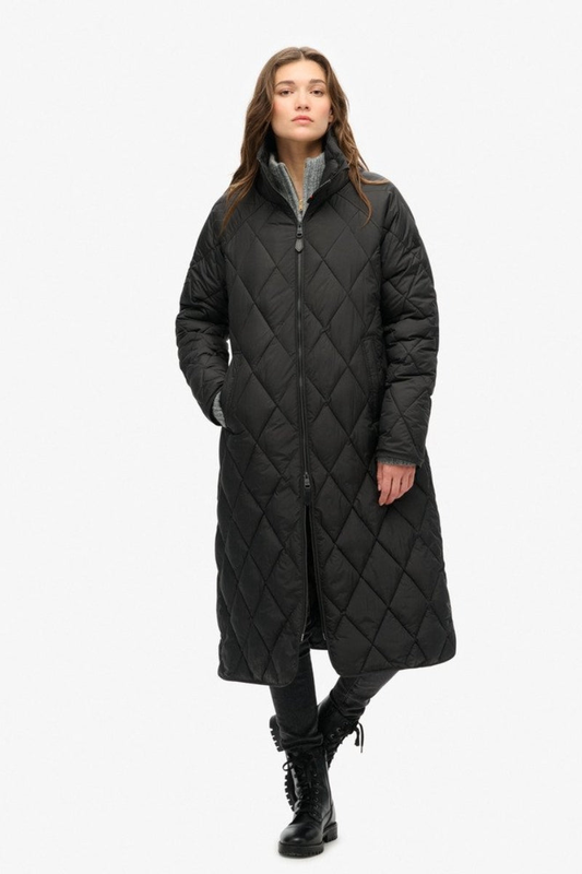 Superlong quilt jacket-null