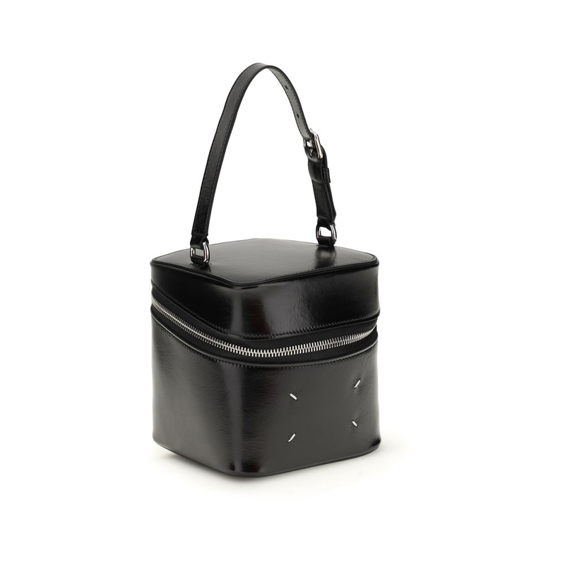 Black calf leather bos taurus backet bag-null