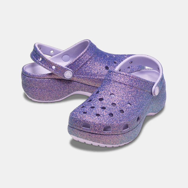 Crocs classic platform iridescent glitter clog 5br-null