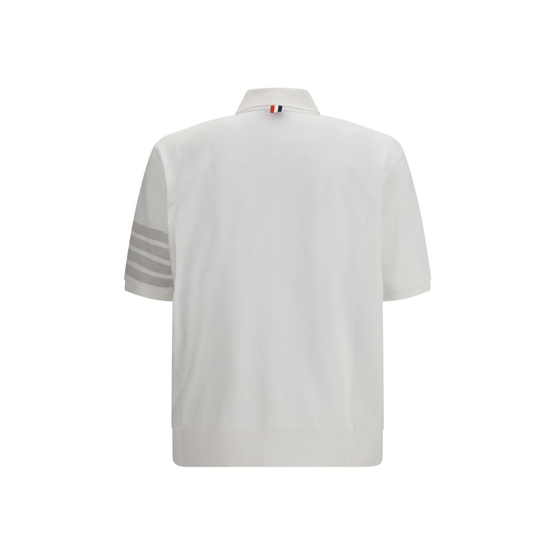 White cotton polo shirt-null