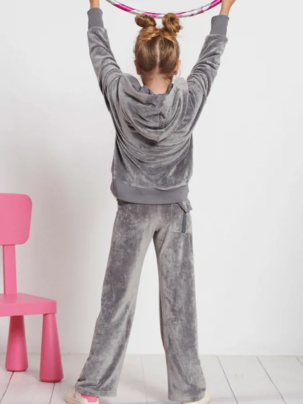 Bdtk kids velvet joggers for girls `lux` 00917-null