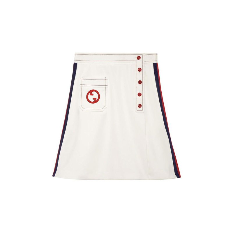 White polyester skirt-null