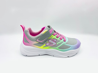 Skechers kids' power jams sk/303503l, Grey-multi, medium