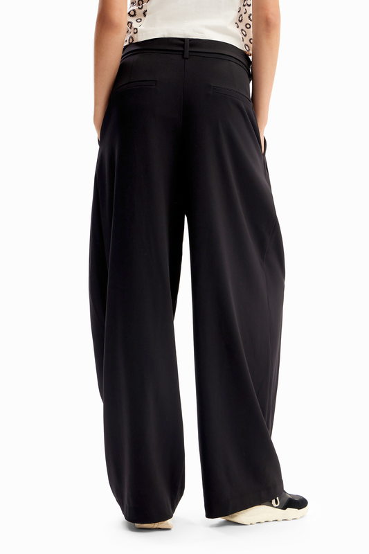 Wide tailored trousers-null