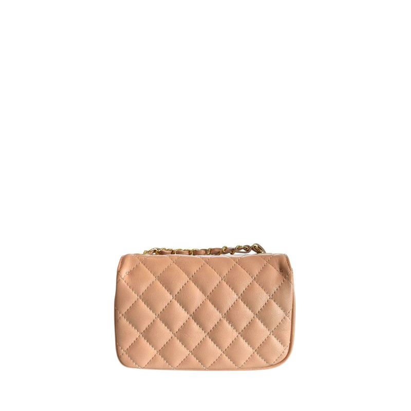 Pink leather women crossbody bag-null