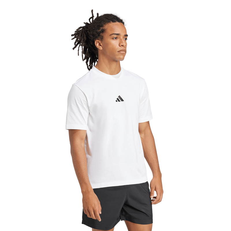 Adidas men's essentials small logo single jersey t-shirt image number null