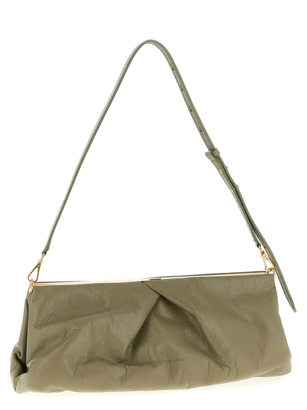 Bicolor calfskin clutch bag-null