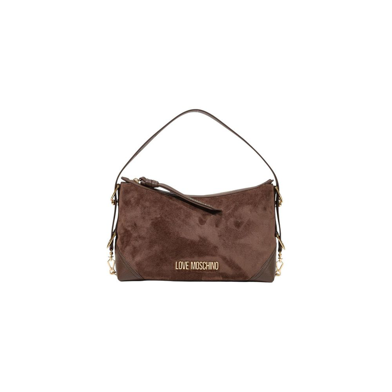 Brown polyester handbag-null