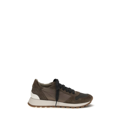 Brown calf leather bos taurus athletic sneakers, Brown, medium