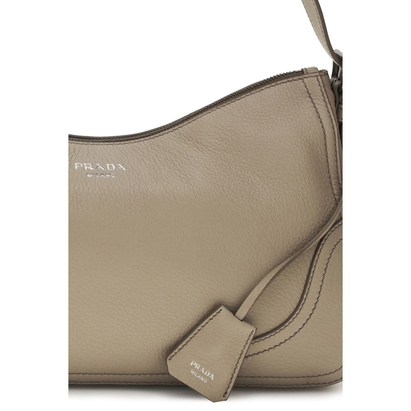 Gray calf leather bos taurus shoulder bag-null