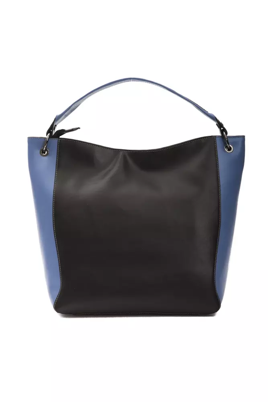 Black leather women shoulder bag-null