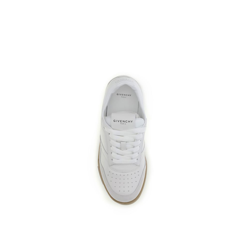 White calf leather bos taurus chunky sneakers-null