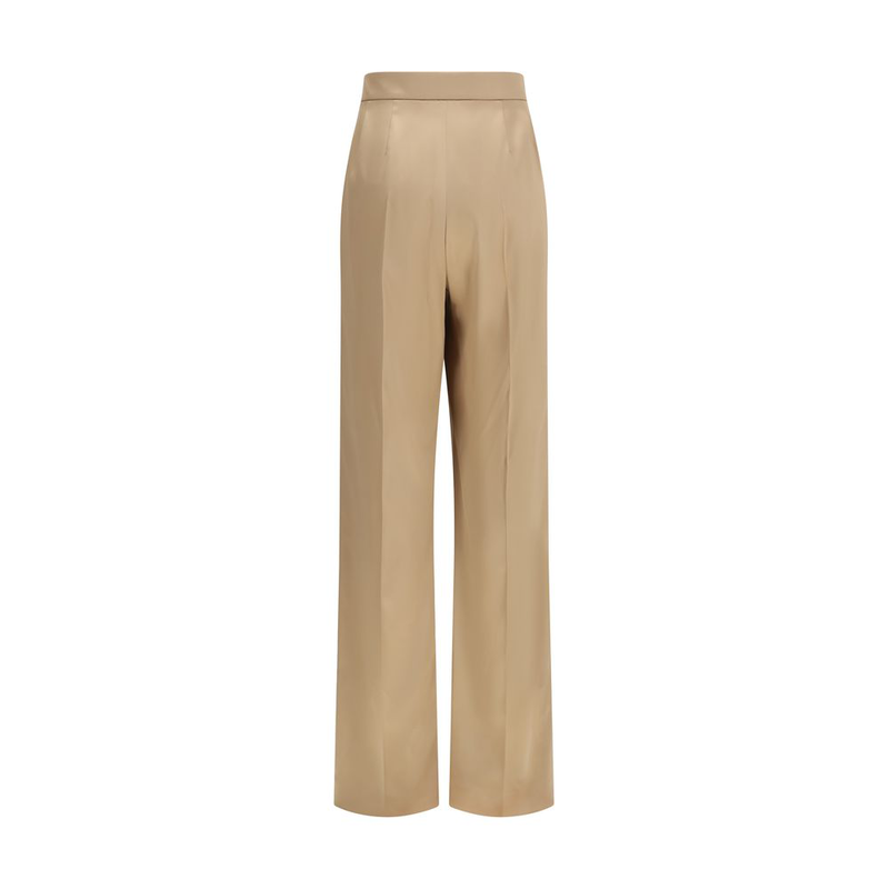 Beige silk dress pants-null