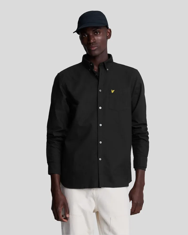 Plain oxford shirt z865 jet black-null