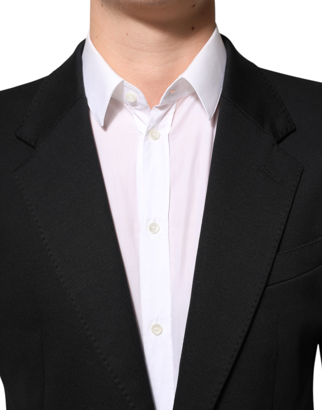 Dark blue cotton men jacket coat blazer suit-null