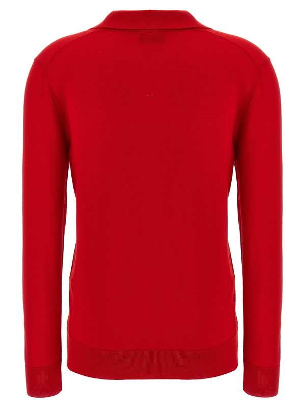 Multicolor cashmere polo shirt-null
