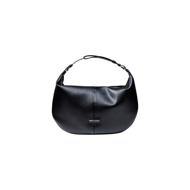 Black polyester handbag-null
