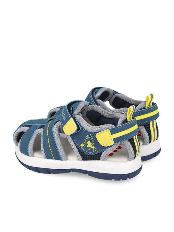 Garvalin caged boys sandals with yellow details image number null