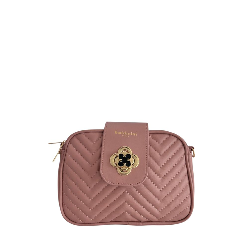 Pink pu women crossbody bag-null